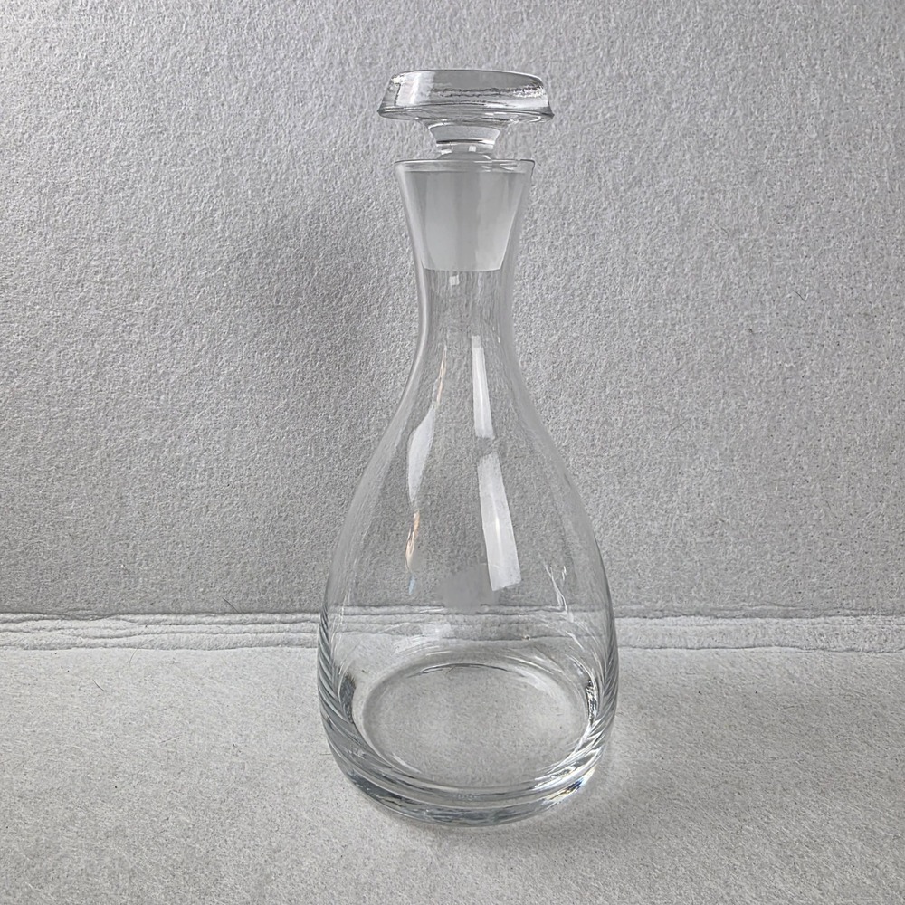 Lenox Crystal Wine Decanter with Stopper Clear Glass Teardrop Carafe Made in USA